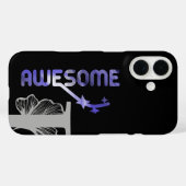 iPhoneケース素晴らしトレンド抽象芸術ラベンダーバイオレット Case-Mate iPhoneケース (裏面 (横))