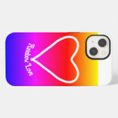 iPhoneケース虹の愛カラフル iPhoneケース (裏面横)