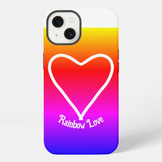 iPhoneケース虹の愛カラフル iPhoneケース (裏面)