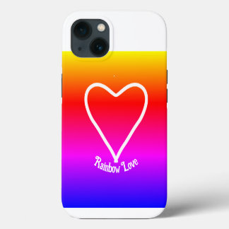 iPhoneケース虹の愛カラフル iPhone 13ケース