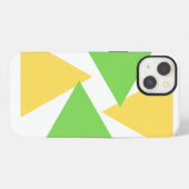 iPhoneケース黄色い緑の三角形 iPhoneケース (裏面横)