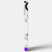iPhoneケース黒、白、紫のカラフル円 Case-Mate iPhoneケース (裏面 / 左)