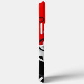 iPhoneケース黒、白、赤のカラフル円 Case-Mate iPhoneケース (裏面 / 右)