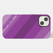 iPhoneケース5紫の対角線ストライプカスタム iPhoneケース (裏面横)