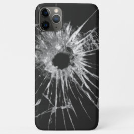 iPhoneケース - ガラスに貫通した銃弾の穴 iPhone 11 Pro Maxケース
