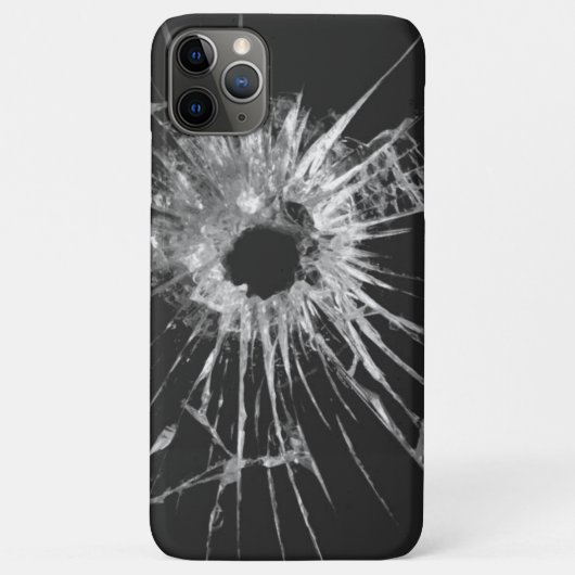 iPhoneケース - ガラスに貫通した銃弾の穴 Case-Mate iPhoneケース (裏面)