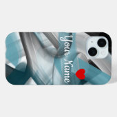 iPhoneケース トレンド アブストラクト ブルーオーシャン Case-Mate iPhoneケース (裏面 (横))