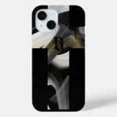 iPhoneケース トレンド 抽象芸術 ブラック ホワイト ゴールド Case-Mate iPhoneケース (裏面)