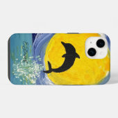 Iphoneケース – ドルフィンムーン海 iPhone 14ケース (裏面横)