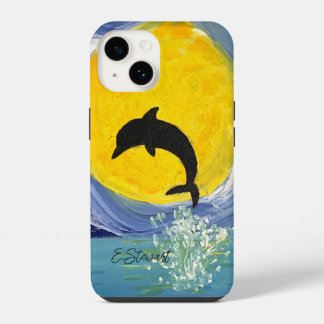 Iphoneケース – ドルフィンムーン海 iPhone 14ケース
