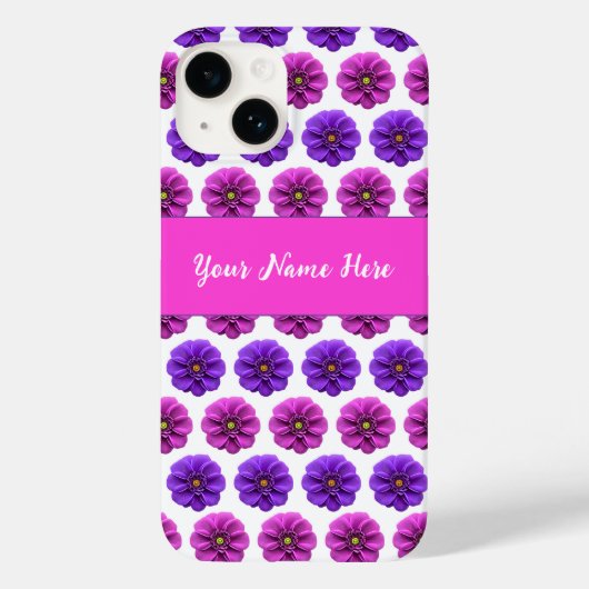 Iphoneケース – ピンクと紫の花 Case-Mate iPhoneケース (裏面)