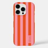 iPhoneケース｜プレッピーな太ストライプコーラルピンク Case-Mate iPhoneケース (裏面)
