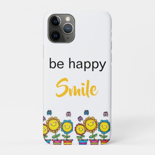 iPhoneケース マウス ビハッピー スマイル ひまわり 花 Case-Mate iPhoneケース (裏)