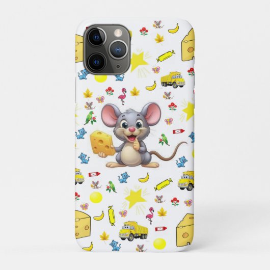 iPhoneケース マウス 黄色いチーズ トラ 星 猫 Case-Mate iPhoneケース (裏)