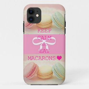 【iPhoneケース】マカロン★KEEP CALM AND EAT MACARONS iPhone 11 ケース