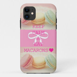【iPhoneケース】マカロン★KEEP CALM AND EAT MACARONS iPhone 11 ケース