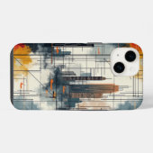 iPhoneケース (モダンアート) iPhone 14ケース (裏面横)