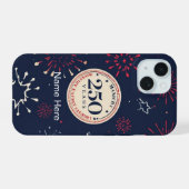 iPhoneケース - 名前入りカスタム 250周年 iPhone 15ケース (裏面横)