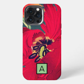 iPhoneケース 和ポピー カスタムイニシャル iPhone 13 Pro Maxケース