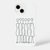 iPhoneケース（手描き女性） iPhoneケース (裏面)