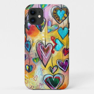 iPhoneケース – 数々のカラーハート iPhone 11 ケース