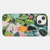 IPhoneケース、植物性デザイン iPhoneケース (裏面横)