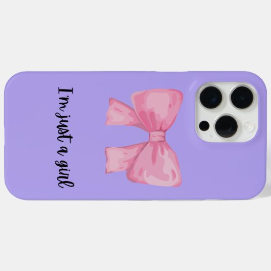 iPhoneケース、私はただの女の子の電話ケース Case-Mate iPhoneケース (裏面 (横))