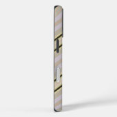 iPhoneケース 縦ストライプ 黄色 HAMbWG Case-Mate iPhoneケース (裏面 / 右)