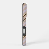Iphoneケース 縦ストライプ 黄色 HAMbWG iPhone 16ケース (右側面)