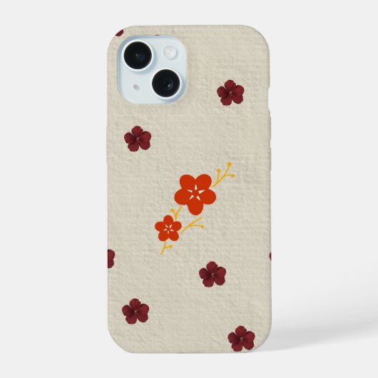 iPhoneケース 花 iPhone 15ケース (裏面)