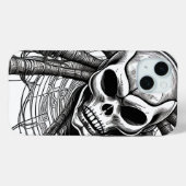 iPhoneケース - 複数の携帯電話 - ドクロのスケッチ Case-Mate iPhoneケース (裏面 (横))