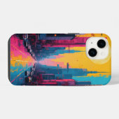 iPhoneケース (鮮やかな都市の風景) iPhone 14ケース (裏面横)