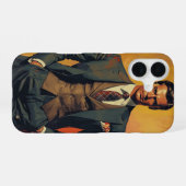 iPhoneスタイリッシュケース男性へ – ギフトモダンアイディア iPhone 16ケース (裏面横)