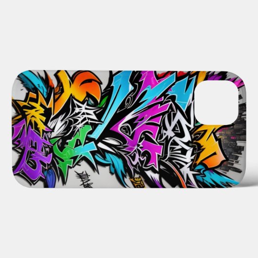 iPhoneタフケースフルカラー抽象芸術グラフィティ Case-Mate iPhoneケース (裏面 (横))