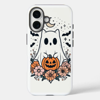 iPhoneハロウィーンかわいい幽霊iPhone 16ケース iPhone 16ケース