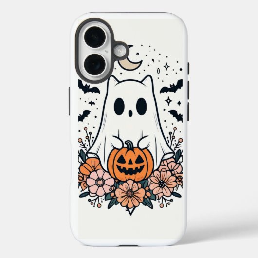 iPhoneハロウィーンかわいい幽霊iPhone 16ケース Case-Mate iPhoneケース (裏面)
