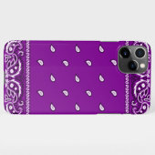 iPhoneバンダナパープル電話ケース iPhoneケース (裏面横)