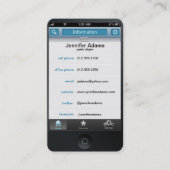 iPhoneフォトパーソナライズされた名刺 名刺 (正面)
