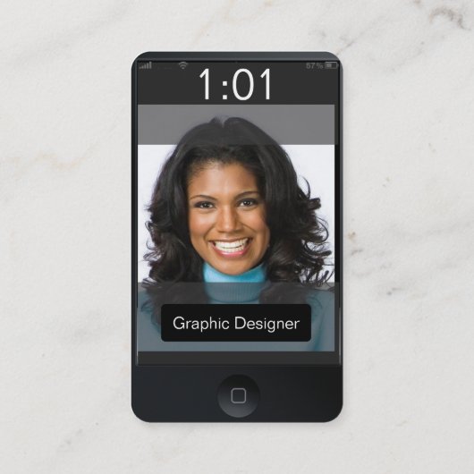iPhoneフォトパーソナライズされた名刺 名刺 (裏面)