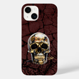 iPhoneブラック&金ゴールドスカルグランジカバー Case-Mate iPhone 14ケース