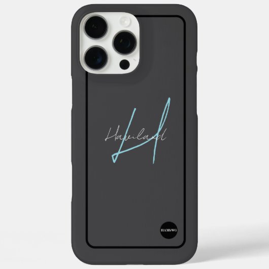 iPhoneモダンの電話ケースと名前HAMbyWG Case-Mate iPhoneケース (裏面)