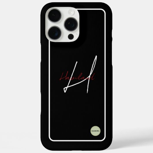 iPhoneモダンの電話ケースと名前HAMbyWG Case-Mate iPhoneケース (裏面)