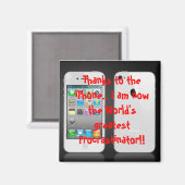 iPhone感謝していには…今は世界の人間だ マグネット (正面/裏面)