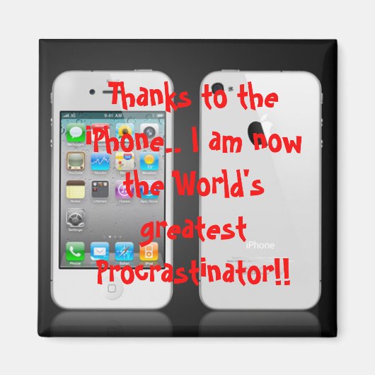 iPhone感謝していには…今は世界の人間だ マグネット (正面)