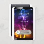 iPhone招待状(背景カスタム) 招待状 (正面/裏面)