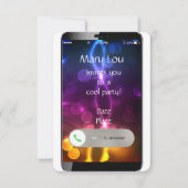 iPhone招待状(背景カスタム) 招待状 (正面)