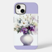 iPhone携帯電話カバー、紫色の花のケース Case-Mate iPhoneケース (裏面)