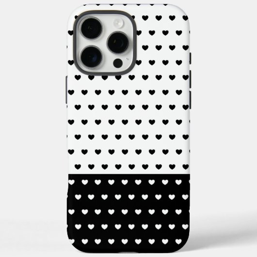 iPhone用の白黒ハートパターンカバー Case-Mate iPhoneケース (裏面)