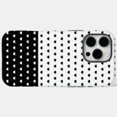 iPhone用の白黒ハートパターンカバー Case-Mate iPhoneケース (裏面 (横))