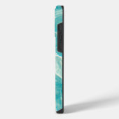 iPhone用アクア・イエロー・ホワイトスマホケース iPhoneケース (左側面)